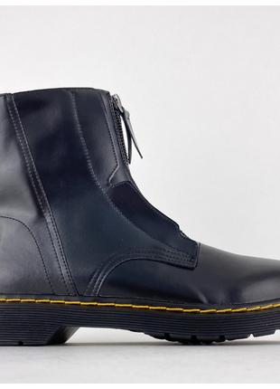 Жіночі черевики Dr. Martens 1460 Zipper Black, чорні шкіряні ч...