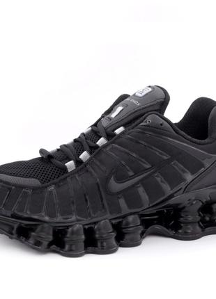 Чоловічі кросівки Nike Shox TL Black, чорні кросівки найк шокс тл