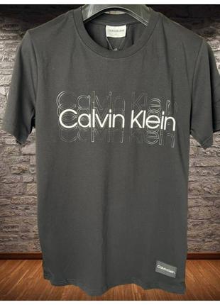 Мужская серая футболка Calvin Klein, кельвин кляйн