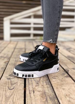 Puma Cali Black White FUR