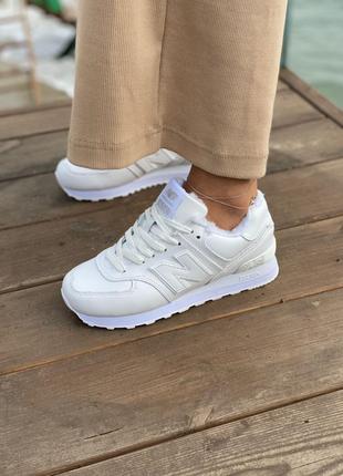 New balance 574 sport hot sale white