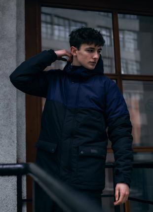 Демисезонная Куртка Waterproof (синий - черный)