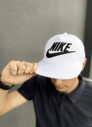 Кепка Nike мужская | женская найк белая big black logo