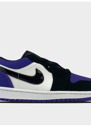 Мужские / женские кроссовки Nike Air Jordan 1 Low Violet Black...