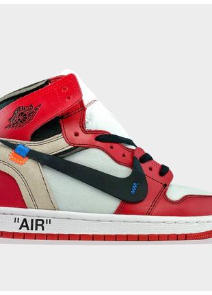 Мужские кроссовки Nike Air Jordan 1 Red x Off White, мужские к...