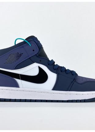 Мужские кроссовки Nike Air Jordan 1 Retro High Dark Blue, сини...