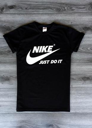 Мужская чёрная с принтом "Nike Just Do It"