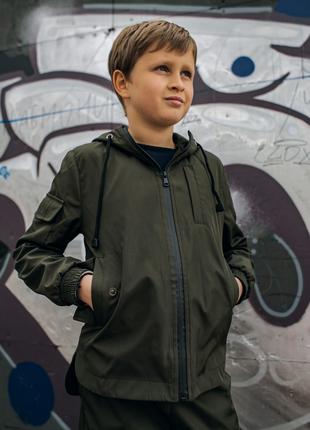 Куртка для мальчика хаки демисезонная Softshell Easy осенняя |...