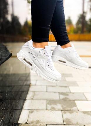 Nike Air Max 90 Leather "All White"