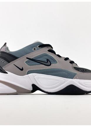 Женские кроссовки Nike M2K Tekno Grey, серые кожаные кроссовки...