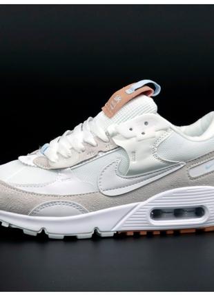 Женские кроссовки Nike Air Max 90 Future White Silver, бело-се...