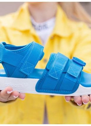 Женские / мужские Adidas Adilette Sandals, синие сандалии адид...