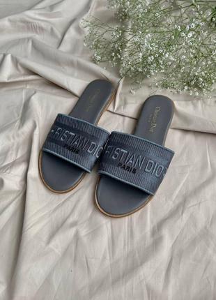 Christian Dior Slides Blue