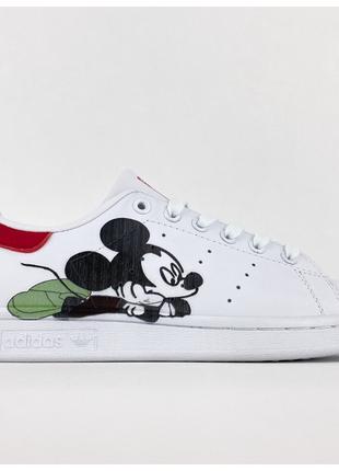 Женские кроссовки Adidas Stan Smith x Disney White Red, белые ...