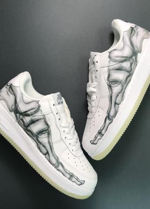 Кроссовки Nike Air Force 1 Low Skeleton White, кроссовки найк ...