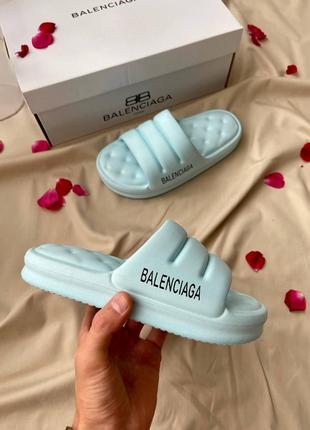 Balenciaga Puffy Slides Blue