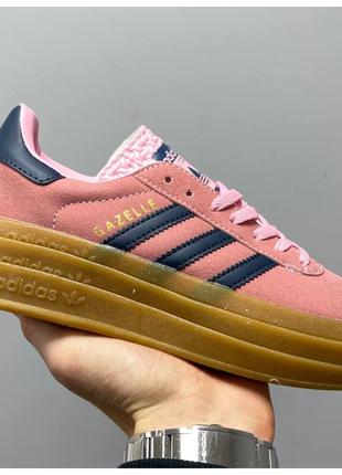 Женские кроссовки Adidas Gazelle Bold Platform Pink Glow, розо...