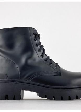 Женские ботинки Balenciaga Strike Lace-up Boots Black, черные ...