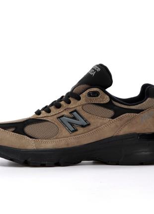 Мужские кроссовки New Balance 993 Brown Black, коричневые замш...