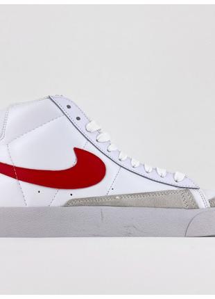Мужские кроссовки Nike Blazer Mid '77 White Red/Green Swoosh M...
