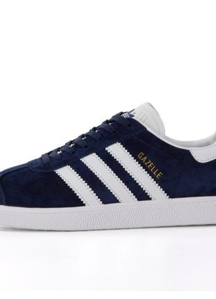 Мужские / женские кроссовки Adidas Gazelle Navy Blue, синие за...