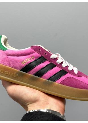 Жіночі кросівки Adidas Gazelle x Gucci, рожеві кросівки адідас...