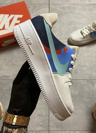 Женские кроссовки Nike Air Force 1 Low White Blue, женские кро...