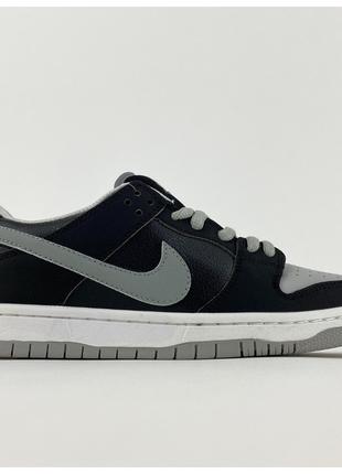 Мужские кроссовки Nike SB Dunk Low Pro Black Gray, черно-серые...