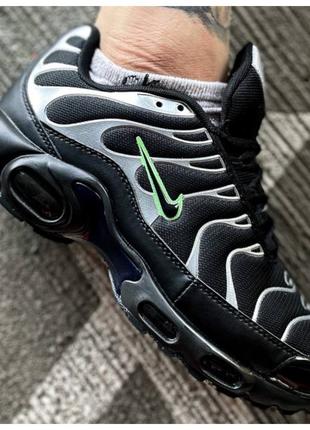 Мужские кроссовки Nike Air Max Plus TN Black Silver Green, сер...