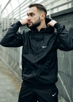 Ветровка мужская Nike Windrunner Jacket Черная найк осенняя ве...