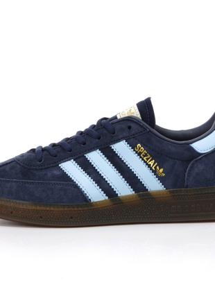 Мужские кроссовки Adidas Spezial Handball Blue White Brown Nav...