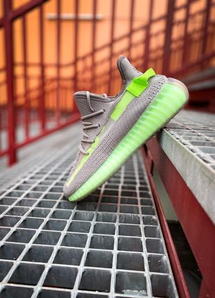 Кроссовки Adidas Yeezy Boost 350 V2 "Wolf Grey/Green Glow"