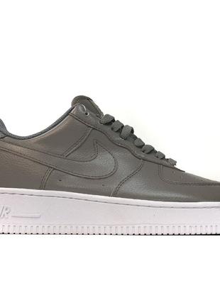 Мужские кроссовки Nike Air Force 1 '07 Low Grey, серые кожаные...