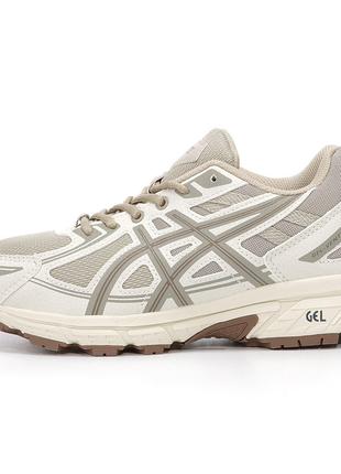 Чоловічі / жіночі кросівки Asics Gel Venture 6 Beige, шкіряні ...