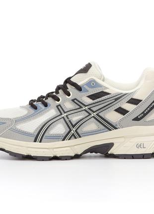 Мужские кроссовки Asics Gel Venture 6 White Grey Black, серые ...