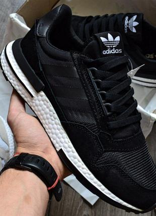 Мужские кроссовки Adidas Commonwealth ZX 500 RM Black/White