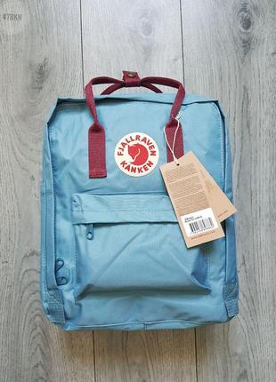 Рюкзак шведской марки Kanken Fjall Raven 16L Blue/Bordo