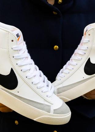 Мужские / женские кроссовки Nike Blazer Mid '77 Vintage, белые...