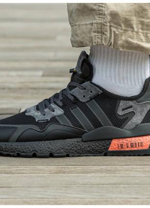 Чоловічі кросівки Adidas Nite Jogger x Cordura Black Orange, ч...