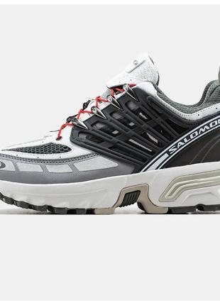 Мужские кроссовки Salomon ACS PRO Advanced White Grey, серые к...