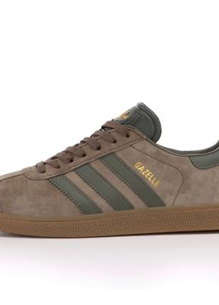 Чоловічі кросівки Adidas Gazelle Brown, коричневі замшеві крос...