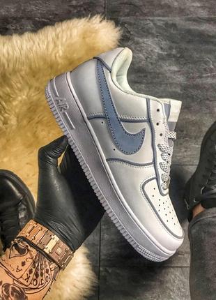 Женские кроссовки Nike Air Force 1 Low White Reflective рефлек...