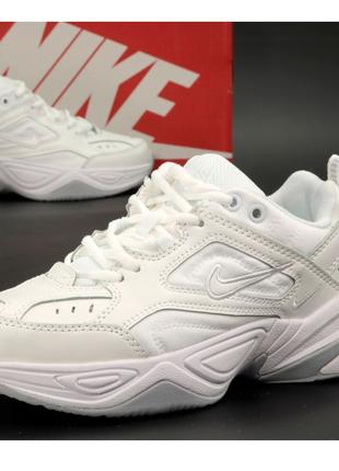 Мужские / женские кроссовки Nike M2K Tekno White, белые кожаны...