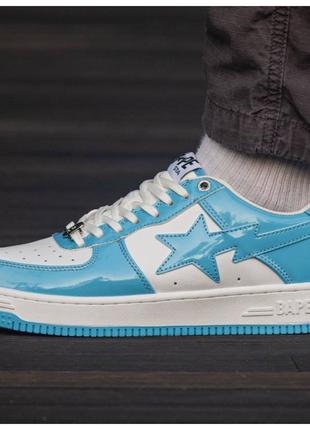 Мужские / женские кроссовки A Bathing Ape Bape STA Patent Blue...