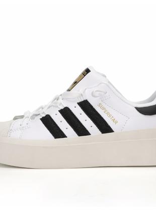 Женские кроссовки Adidas Superstar Platform Bonega Black White...