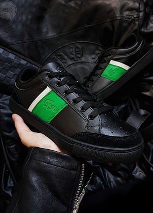 Мужская фирменная обувь Lacoste Black/Green