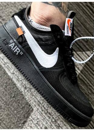 Мужские кроссовки Nike Air Force 1 '07 Low Off-White Black, че...