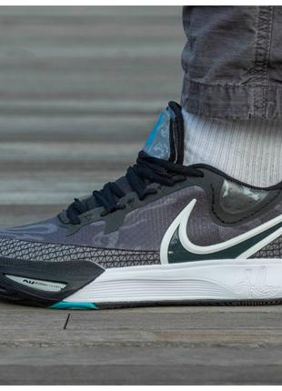 Мужские кроссовки Nike Air Zoom Strobel Kyrie 9 Grey Black Whi...