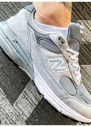 Мужские кроссовки New Balance 993 Grey, серые замшевые кроссов...