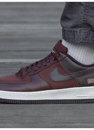 Мужские кроссовки Nike Air Force 1 Low Gore-Tex Brown, коричне...